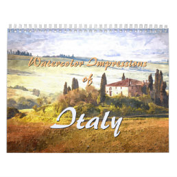 Watercolor Impressions Of Italy Calendar