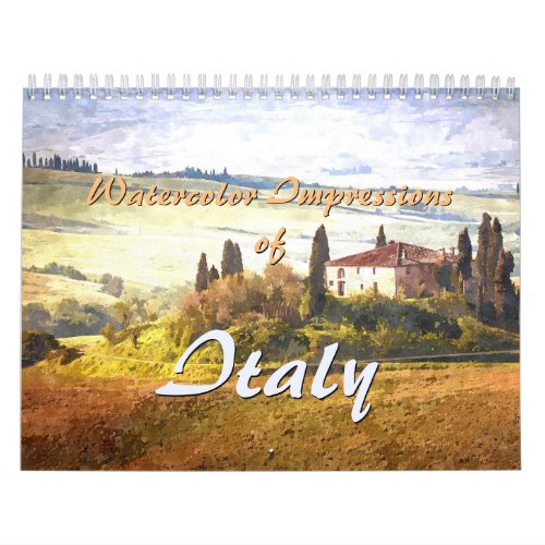 Watercolor Impressions Of Italy Calendar