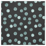 Watercolor . In blue polka dots . Fabric
