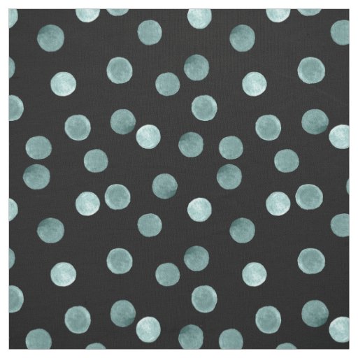 Watercolor . In blue polka dots . Fabric