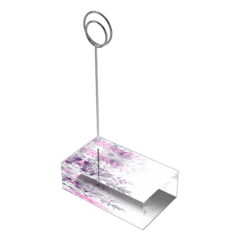 Watercolor indigo purple pink art table number place card holder