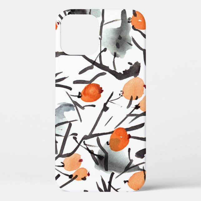 Watercolor Ink Berries Leaves Illustration Case-Mate iPhone Case (Back)