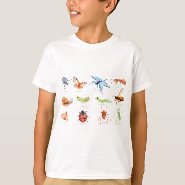 Watercolor insect illustration T-Shirt (Front)