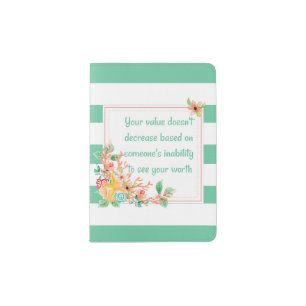 Watercolor Inspirational Passport Cover