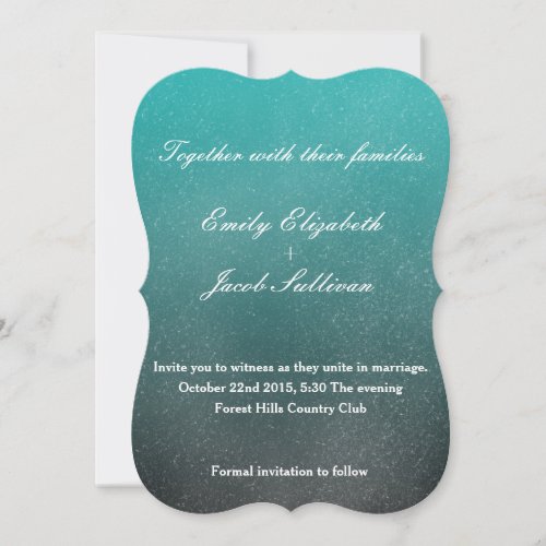 Watercolor Inspired Wedding _ Teal Save The Date