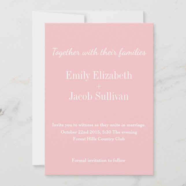 Watercolor Inspired Wedding - Teal Save The Date (Front)