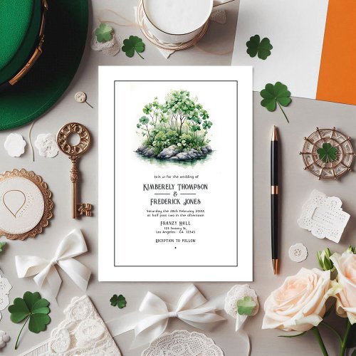 Watercolor Ireland Destination Wedding Invitation