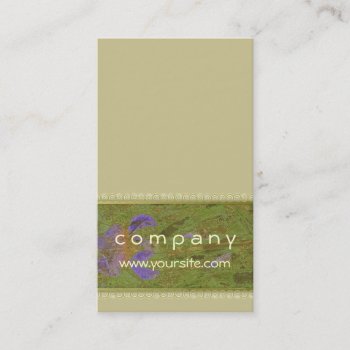 Watercolor Iris Gold & Lace On Tan Business Card by profilesincolor at Zazzle