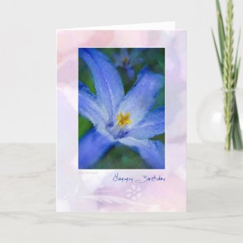 Watercolor Iris Painting Birthday Card by William63 at Zazzle