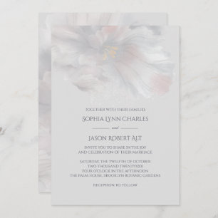 Watercolor Iris Wedding Invitation