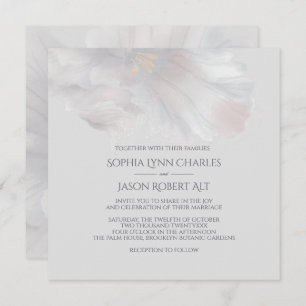 Watercolor Iris Wedding Square Invitation