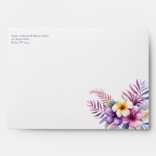 Watercolor Island Romance Wedding- Envelope