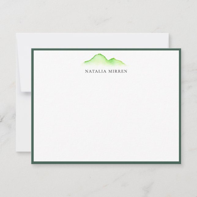 Watercolor Islands Stationery Note Card (Front)