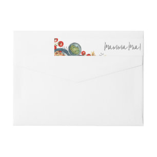 Watercolor Italian Baby Shower Mamma Mia! Wrap Around Label