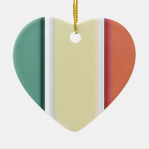 Watercolor Italian Flag Heart Ceramic Ornament