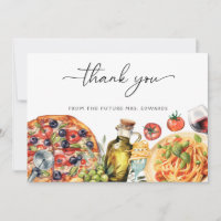 Watercolor Italian Food Bridal Shower