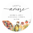 Watercolor Italian Food That's Amore Favor