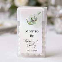 Watercolor Italian Olive Wedding Mint to Be Favor