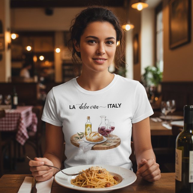 Watercolor italian table La Dolce Vita  Tri-Blend Shirt (Creator Uploaded)