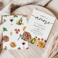 Watercolor Italian That's Amore Engagement Party