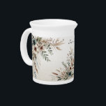 Watercolor Ivory Blue Flowers Porcelain Pitcher<br><div class="desc">Beautiful Watercolor Ivory Blue Flowers Porcelain Pitcher</div>