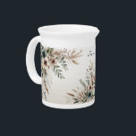 Watercolor Ivory Blue Flowers Porcelain Pitcher<br><div class="desc">Beautiful Watercolor Ivory Blue Flowers Porcelain Pitcher</div>