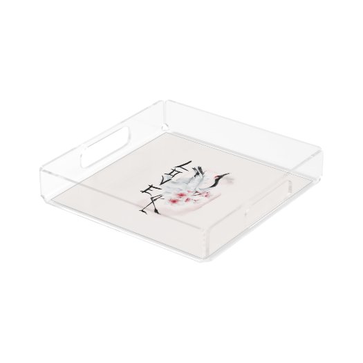  Watercolor Japanese Sakura Blossom Love Crane