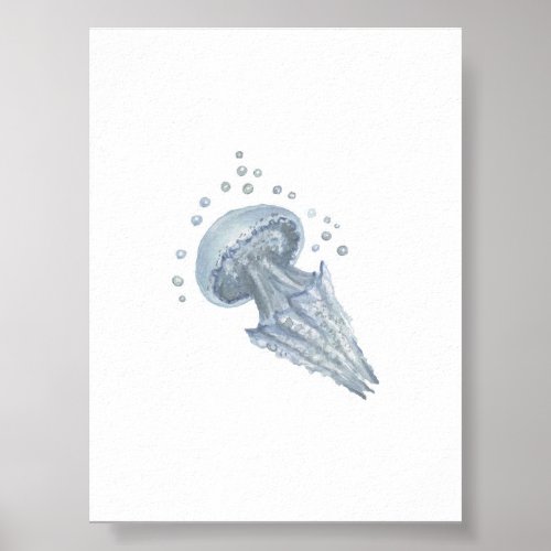 Watercolor jelly fish print