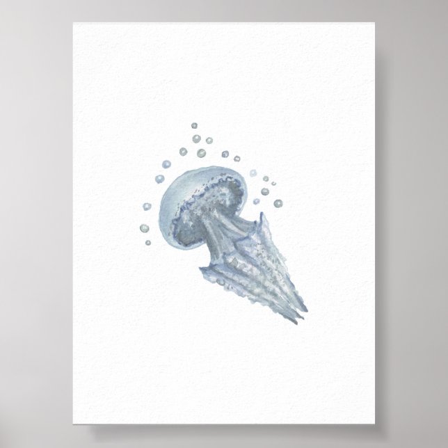 Watercolor jelly fish print (Front)