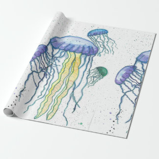 Watercolor Jelly Fish Wrapping Paper