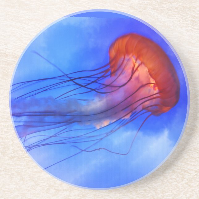 Watercolor Jellyfish Coaster (Front)