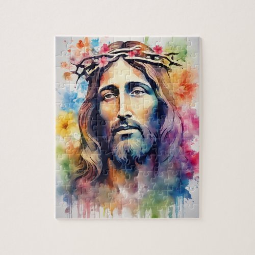 Watercolor Jesus Jigsaw Puzzle