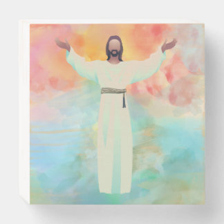 Watercolor Jesus Wooden Artwork, Home Decor, Gift Wooden Box Sign