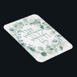 Watercolor Jewish Wedding Hebrew Ani Ledodi Magnet<br><div class="desc">Part of a series of Jewish wedding designs with delicate botanical designs with golden touches.
Beautiful delicate eucalyptus wreath with Hebrew quote from the Biblical Book Song of Songs,  "Ani le'dodi ve'dodi li".
A great addition to the invitations and wedding decor to make your chuppah celebrations unique and beautiful.</div>