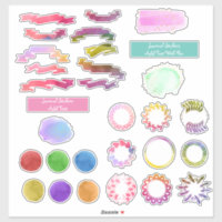 Watercolor Journal Decoration Kit DIY Planner Sticker