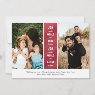 Watercolor Joy Christmas Holiday Card