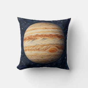 Watercolor Jupiter  Throw Pillow