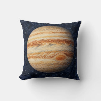 Watercolor Jupiter Throw Pillow