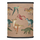 Watercolor Jurassic on paper kraft cute boys Lamp Shade (Right)