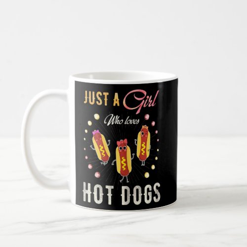 Watercolor Just A Girl Who Loves Hot Dogs  Coffee Mug