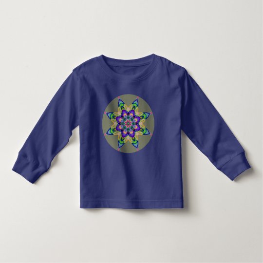Watercolor Kaleidoscopic Mandala Design 4 Toddler T-shirt