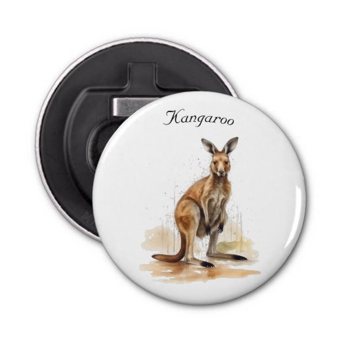 watercolor kangaroo customizable bottle opener