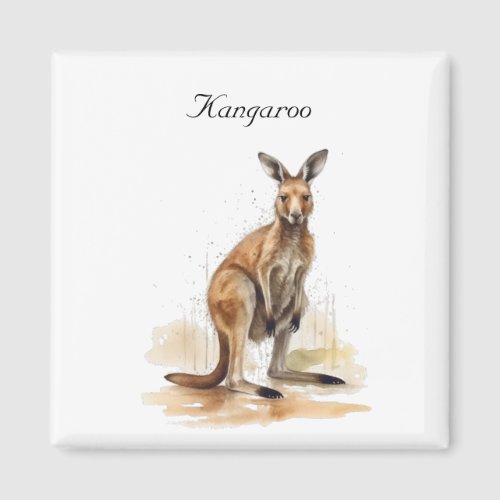 watercolor kangaroo customizable magnet