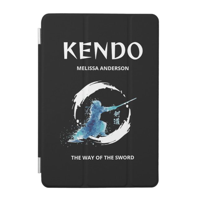Watercolor Kendo Practice Journal Practitioners iPad Mini Cover (Front)