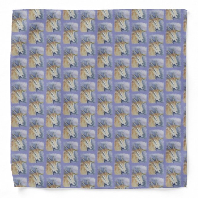 Watercolor Kid Goat Bandana (Front)