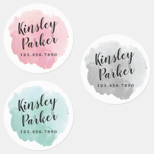 Watercolor Kids Name Waterproof Labels Watercolor Kids Name Waterproof Labels