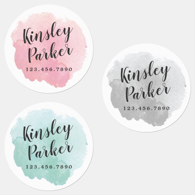 Watercolor Kids Name Waterproof  Labels (Group)