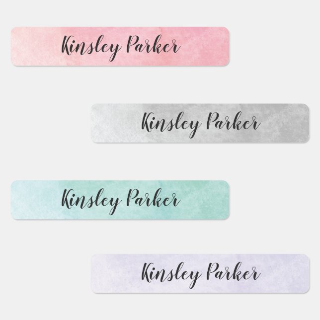 Watercolor Kids Waterproof Name Labels (Group)