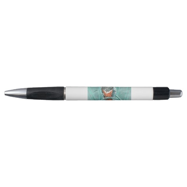 Watercolor Kingfisher Bird Nature Art Pen (Front)