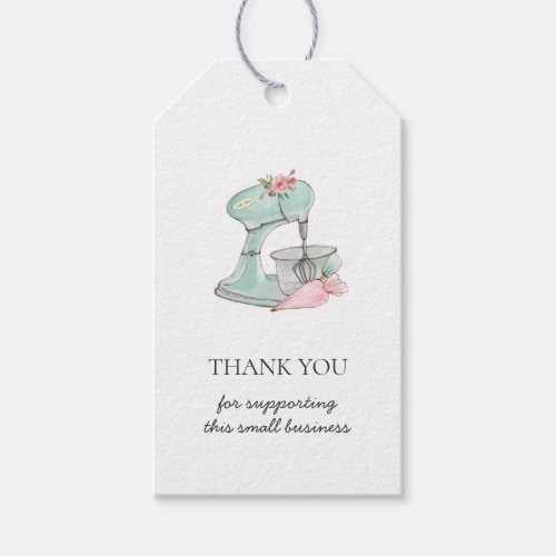 Watercolor Kitchen mixer bakery Thank you Gift Tag